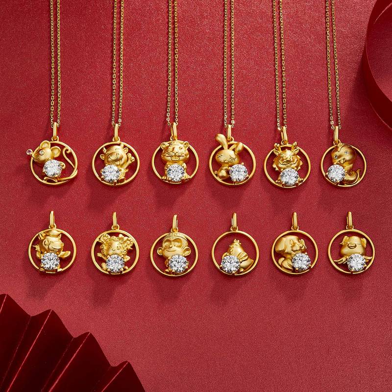 Rabbit Moissanite Diamond Necklace from the Chinese Zodiac Series 1.0 Carat